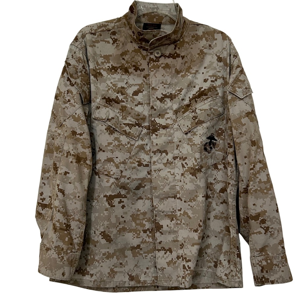 USMC Desert MARPAT Combat Shirt MED-SHT‎ – Eagle Globe Anchor, Fair Condition